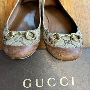 Gucci Monogram Ballet Flats Size 7
